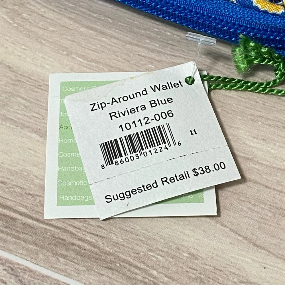 NWT VERA BRADLEY / Zip Around Wallet Riviera Blue - Picture 5 of 5